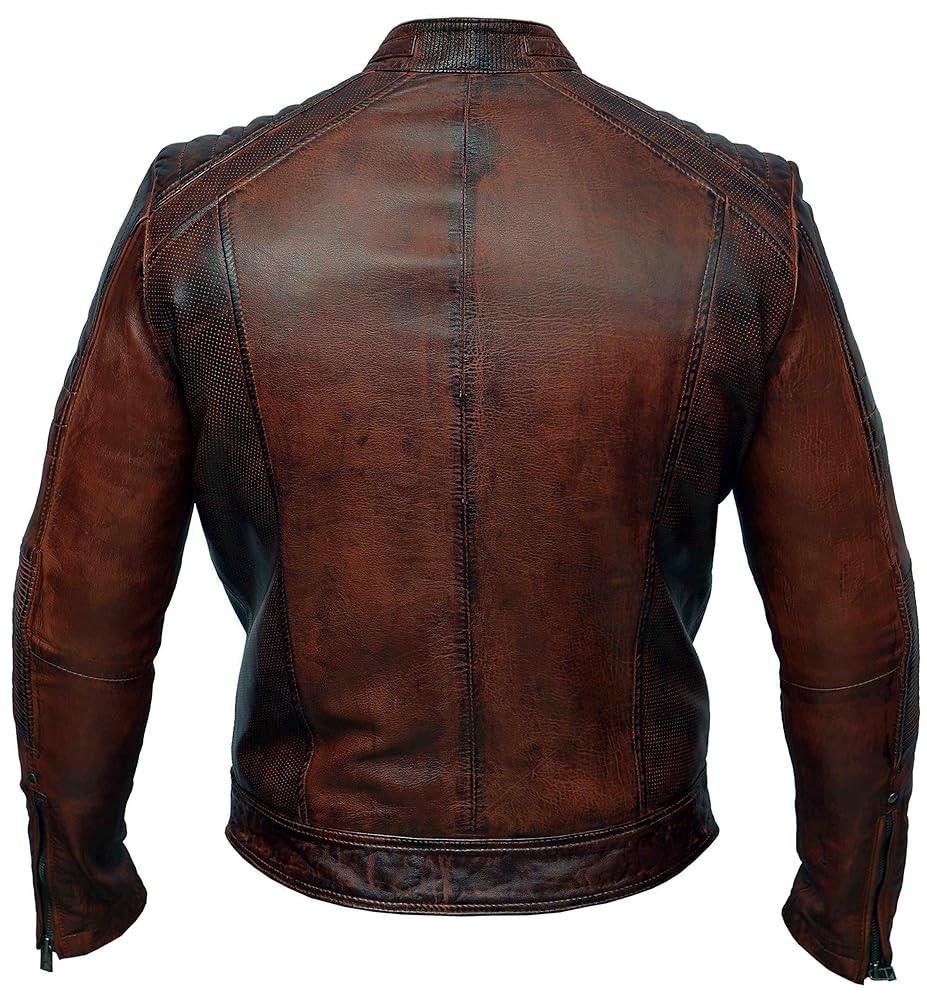 Amazon | Superior Leather メンズ 本革ジャケット カフェ